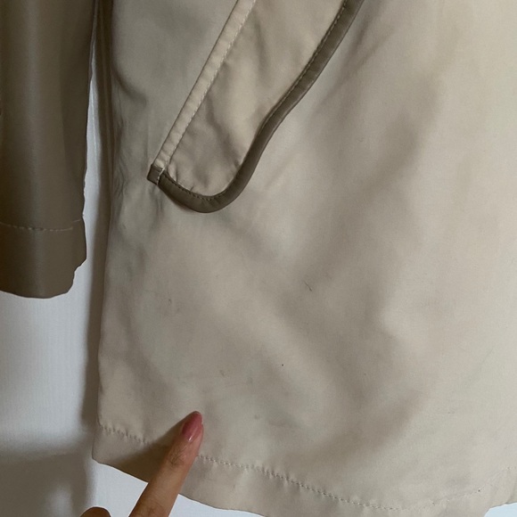 🧥 NOISY MAY UTILITY RAIN COAT W/ LEATHER SLEEVES - Picture 8 of 10